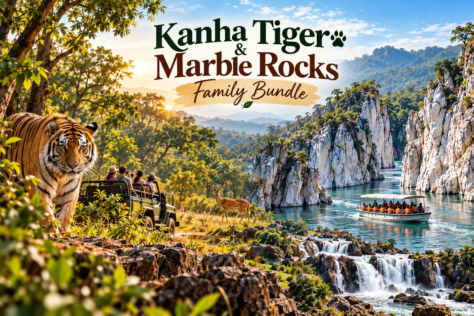 Kanha Tiger & Marble Rocks Family Bundle