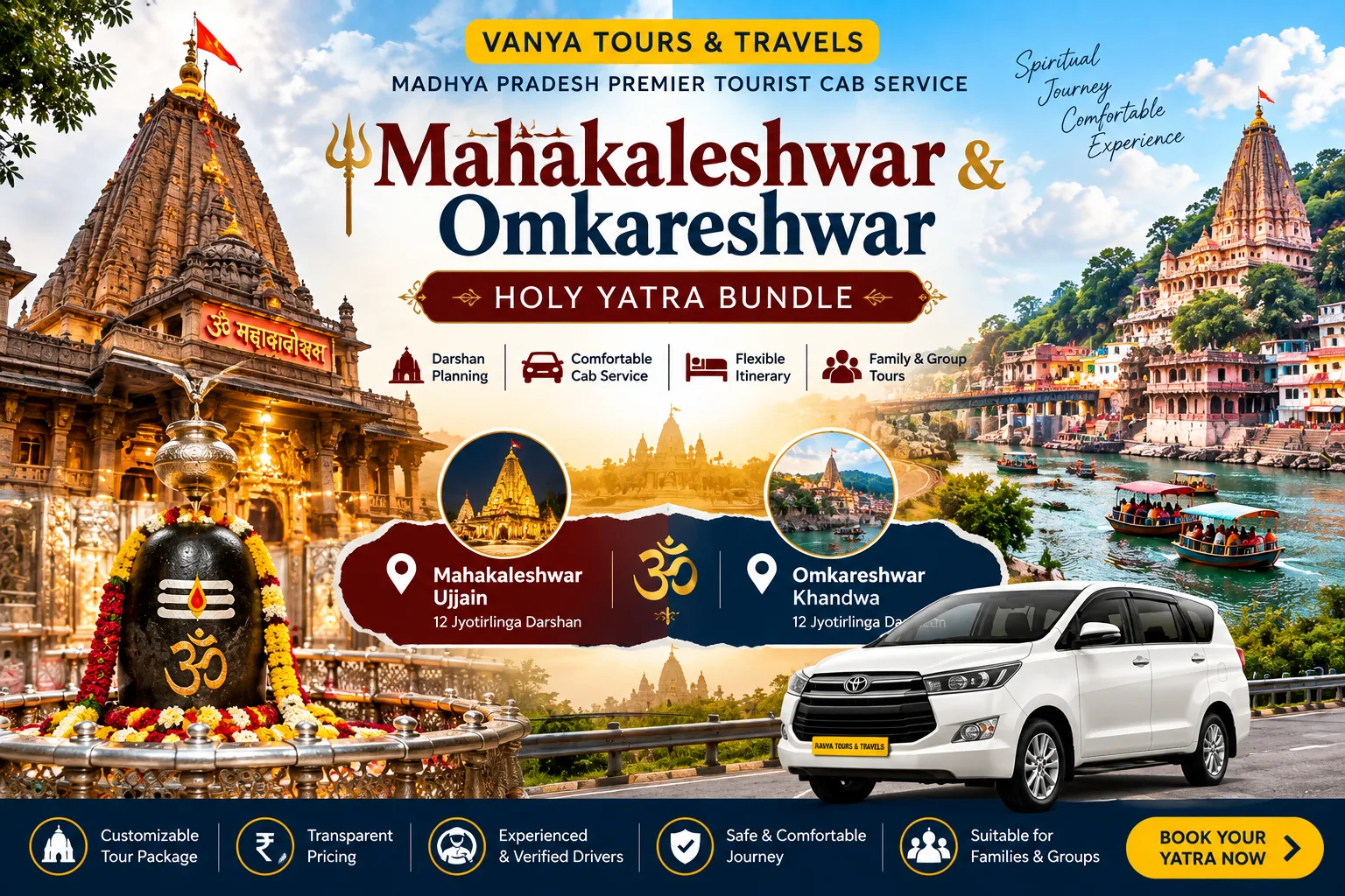 Mahakaleshwar & Omkareshwar Holy Yatra Bundle